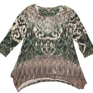 Women’s Y2K Fairycore XL Green And White Top With rhinestones And Lace